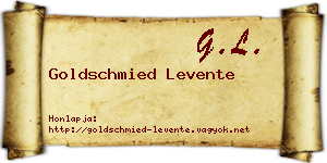 Goldschmied Levente névjegykártya